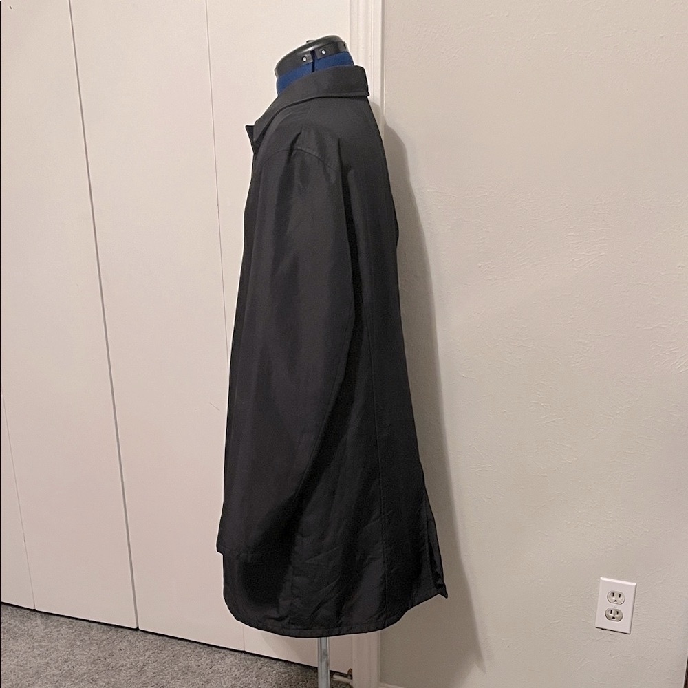 Old Navy Women's Black Medium Length Trench Coat Jacket Size XL - Picture 4 of 10